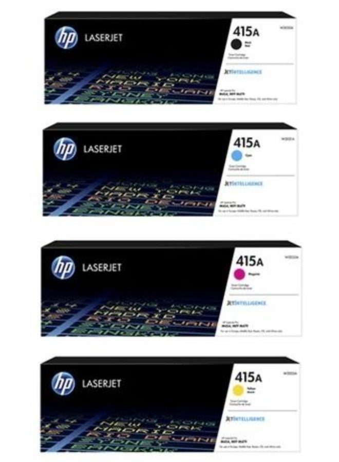 HEWLETT PACKARD HP 415A Original Toner Cartridges 4 Color Set for HP Color LaserJet Pro M454 MFP M479 - Image 1